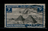 EGYPT / 1933 / AIRMAIL / AIRPLANE / HANDLEY PAGE H.P.42 OVER PYRAMIDS / POST MARK / DAMANHUR / VF USED . - Used Stamps