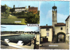 Carte Postale 63. Lezoux  La Piscine  Square Lopik  Le Beffroi Trés Beau Plan - Lezoux