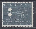 NORWAY 1965 Centenary Of I.T.U - TV Transmission  Grey - 90ore FU - Gebruikt