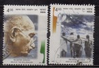 India Used 2001, Set Of 2, Gandhi - Gebruikt