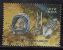 India 2001 Used, Cosmonaut Yuri Gagarin & Rocket, Space, Costume - Gebruikt