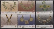 India 2000 Used, Gems & Jewellery, Set Of 6, Mineral, Bead, Gold, Stones Asiana, (sample Image) - Gebruikt