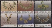 India 2000 Used, Gems & Jewellery, Set Of 6, Mineral, Bead, Gold, Stones Asiana, (sample Image) - Used Stamps