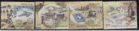India 2004 Used, Set Of 4, India Post, Transport, Train Over Bridge, Ship, Carrage, Airplane, Computer, Letterbox - Used Stamps