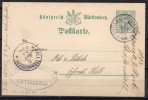 Württemberg - 1890 - Michel N° DP 28 - Ganzsachen