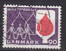 Denmark 1974 Mi. 555        90 Ø Blutspendedienst Blood Donor (Cz. Slania) - Usado