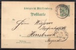 Württemberg - 1893 - Michel N° P 37 - Entiers Postaux