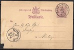 Württemberg - 1881 - Michel N° DP 24 - Interi Postali