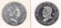 @Y@   Cook Island 1 Dollar  2004  Ronald Reagan / Elisabeth    Zilver  (967) - Otros & Sin Clasificación