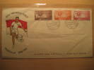 INDONESIA Bandung 1958 1961 Thomascup Cup World Championship Badmington Tennis Tenis 3 Stamp On Cover Fdc - Badminton