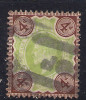 GB 1902 - 10 KEV11 4d BROWN & GREEN USED STAMP.. ( H482 ) - Oblitérés