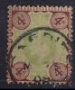 GB 1902 - 10 KEV11 4d BROWN & GREEN USED STAMP.. ( H775 ) - Oblitérés