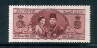 EGYPT / 1938 / ROYAL WEDDING / KING FAROUK & QUEEN FARIDA / MH / VF. - Neufs