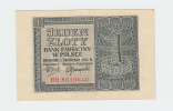 Poland 1 Zloty 1941 XF Banknote P 99 - Pologne