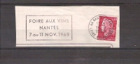 VINS / FLAMME FOIRE Au VINS NANTES Du 7 Au 11 Novembre 1969 / Format 10 X 4 {lot A} - Vins & Alcools