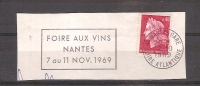 VINS / FLAMME FOIRE Au VINS NANTES Du 7 Au 11 Novembre 1969 / Format 10 X 4 { Lot B } - Wein & Alkohol