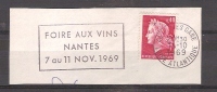 VINS / FLAMME FOIRE Au VINS NANTES Du 7 Au 11 Novembre 1969 / Format 10 X 4 { Lot C } - Vins & Alcools