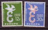PGL - EUROPA CEPT 1958 SAAR Yv N°421/22 ** - 1958