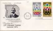 FDC, Ottawa Ontario 1973, Canada, Montreal 1976 - 1971-1980