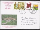 S861.-. CHINA- TAIWAN .-. 1991, NICE ROASTER AND LIGHTHOUSE  COVER CIRCULATED CHAOCHOW TO COLOMBIA. - Briefe U. Dokumente