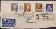 SVIZZERA - PIECE AIRMAIL OVPT. FRANCATURE - Mi. 180 Z Used  - 1923 - Altri & Non Classificati