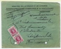 Remboursement De 10 Frs De VISE 6.IV.1926 Naar Lichtervelde 2 X Houyoux 40 Ct  R!  Klasseergaatjes - Cartas & Documentos