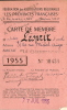 Fédér; Des Assoc; Région. Les Provinces Françaises/Carte De Membre/NICE/1955    VP 355 - Non Classés