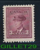 CANADA STAMP - KING GEORGE VI WAR ISSUE - SCOTT No 252, 0,03ç, ROSE VIOLET, 1942 - USED - - Gebruikt