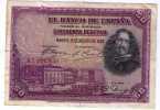 BILLETE DE 50 PESETAS DE 1928  SERIE A - VELAZQUEZ - USADO BONITO - 50 Peseten