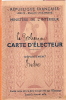 Carte D´Electeur/ Le Pêchereau/INDRE/Elections 1953 Et 1955               VP360 - Non Classés
