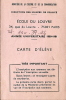 Ecole Du Louvre/Ministére De La Culture Et De La Communication/Carte D´Eléve/ 1980-81  VP361 - Non Classés