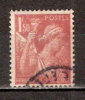 Timbre France Y&T N° 435 (2) Obl.  Type Iris.  1 F. 50. Rouge. Cote 0,30 € - 1939-44 Iris