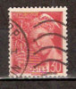 Timbre France Y&T N° 547 (2) Obl.  Type Mercure. 30 C. Rouge. Cote 0,15 € - 1938-42 Mercurius