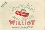 Buvard : Chicorée  WILLIOT - Ancienne Maison GIRAUD-DUQUESNE - Café & Thé