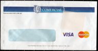 7  URUGUAY- Sobres Comerciales- Membretados-Bco. Comercial -Visa  Master Card  REBAJADA !!!!!!! - Autres & Non Classés