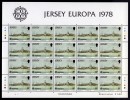 GB JERSEY - 1978 EUROPA CEPT CASTLES COMPLETE £1.60 SHEET (20V) FINE MNH ** - 1978