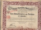 Crédit Foncier Argentin, Part Bénéficiaire Au Porteur De 500 FRS, 1906 - Bank & Versicherung