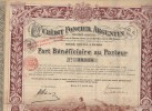 Crédit Foncier Argentin, Part Bénéficiaire Au Porteur De 500 FRS, 1906 - Banque & Assurance