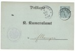 ALLEMAGNE Entier Postal Administratif Pour La Déclaration De La Distillation Des Alcools JAGSTZELL 1906 - Vins & Alcools