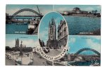 NEWCASTLE UPON LYNE : "Multivue, Four Bridge, Exhibition Park, Tyne Bridge, Haymarket" - Newcastle-upon-Tyne