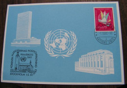 ==UNO Genf Karte 1983 Stockholm - Briefe U. Dokumente