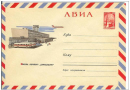 Russia USSR 1965 Aviation Plane Airplane Airship Transport Moscow Airport "Domodedovo"car Bus Cars - 1960-69