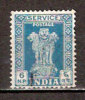 Timbre Inde République Service Y&T N° 18 (2) Oblitéré. 6 NP. - Official Stamps