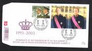 BELGIE   FDC  HULDE AAN KONING BOUDEWIJN EN ALBERT II    2003 - 2001-2010