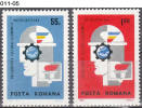 ROMANIA, 1969, Inter-European Cultural And Economic Cooperation, Symbolic Head; MNH (**); Sc. 2096-2097 - Unused Stamps