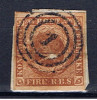 DK Dänemark 1851 Mi 1 IIb Kroninsignien - Used Stamps