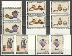 Rumänien; 1992; Michel 4771/5 **; Porzellan, Doppelt; Rand - Unused Stamps