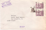 INDIA 1976 AIR MAIL AFFRANCATURA MISTA - Lettres & Documents