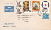 INDIA   AIR MAIL AFFRANCATURA MISTA - Covers & Documents