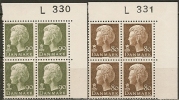 Czeslaw Slania. Denmark 1976.Queen Margrethe II. Michel  588, 4-block MNH. - Unused Stamps